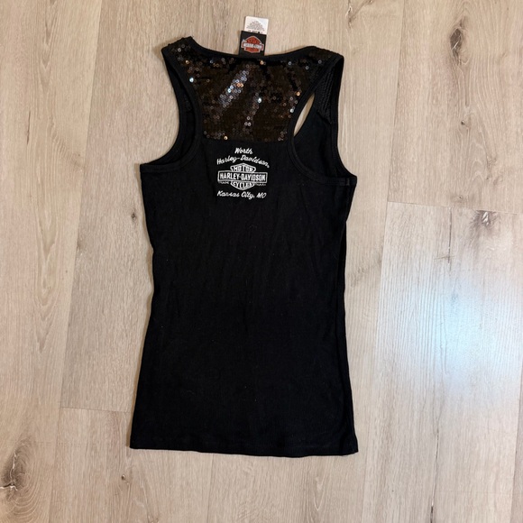 Vintage Harley Davidson Sequin Tank top - Picture 4 of 6